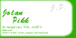 jolan pikk business card